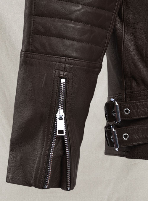 (image for) Shotgun Brown Moto Leather Jacket - Click Image to Close