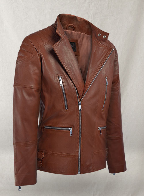 (image for) Shotgun Tan Moto Leather Jacket - Click Image to Close