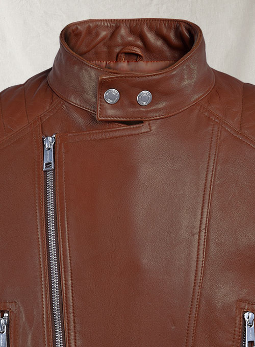 (image for) Shotgun Tan Moto Leather Jacket - Click Image to Close