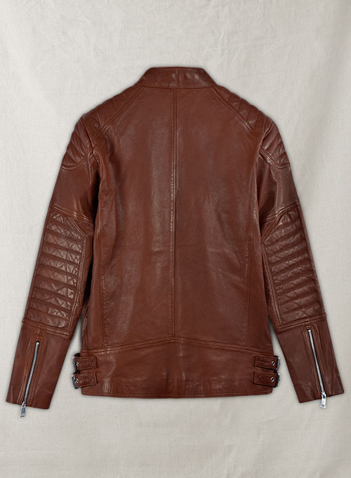 (image for) Shotgun Tan Moto Leather Jacket - Click Image to Close