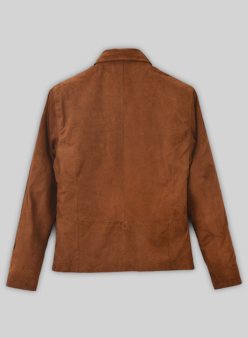 Soft Tan Brown Suede Daniel Craig Spectre Leather Jacket