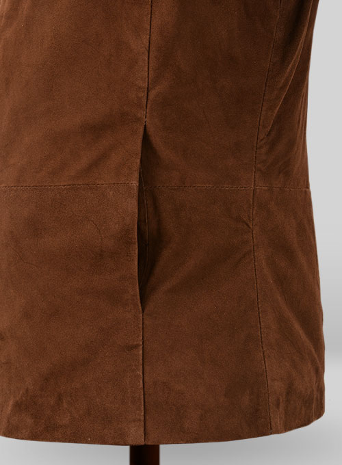 (image for) Soft Tan Brown Suede Daniel Craig Spectre Leather Jacket - Click Image to Close