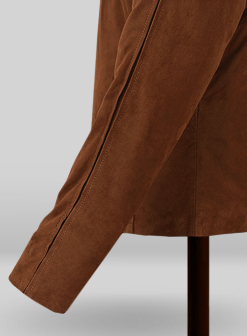 (image for) Soft Tan Brown Suede Daniel Craig Spectre Leather Jacket - Click Image to Close