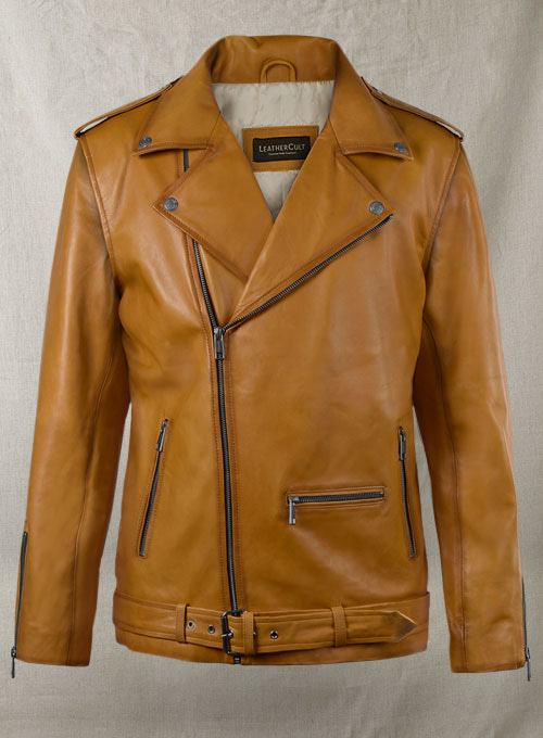 MEN'S MUSTARD YELLOW LEATHER JACKET