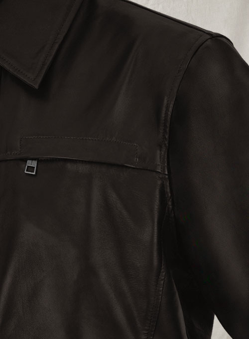 Soft Dark Brown Don Cheadle Traitor Leather Jacket