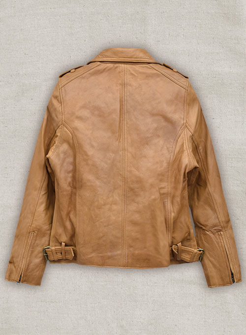 Soft King Brown Wax Leather Jacket # 267 - 36 Female - Click Image to Close