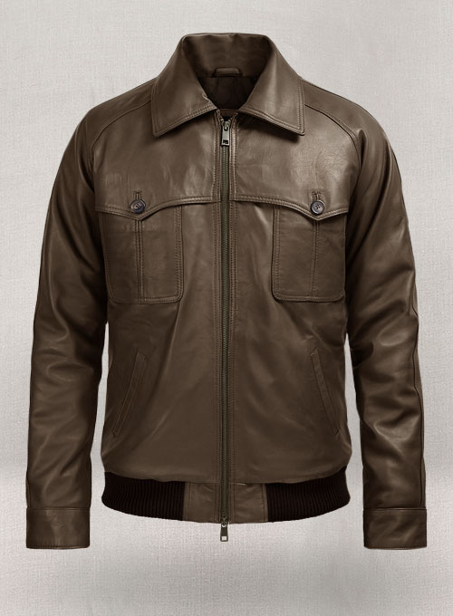 (image for) Soft Scottish Brown David Leather Jacket #2 - Click Image to Close