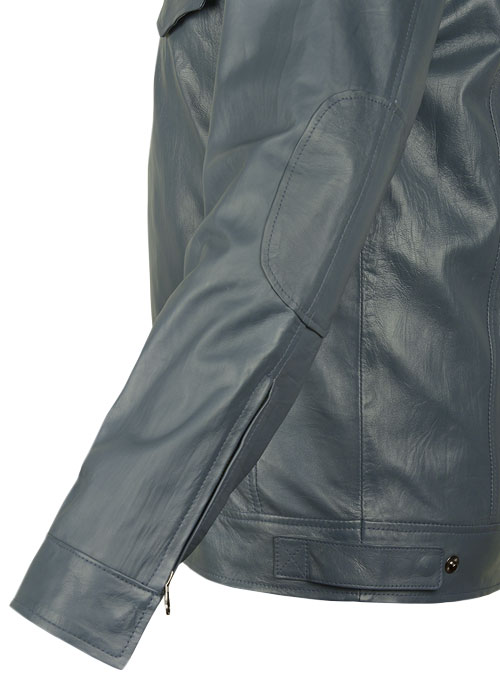 (image for) Soft Sherpa Gray Washed & Wax Shia Labeouf Transformers 3 Jacket - Click Image to Close