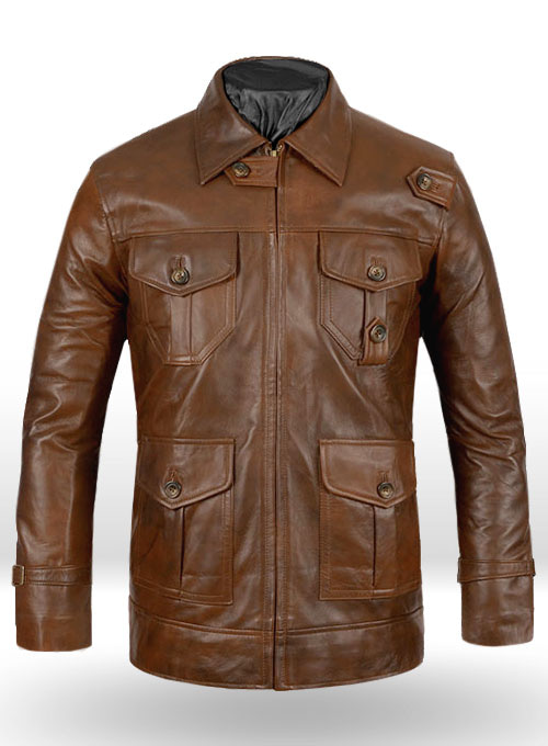 (image for) Spanish Brown The Expendables 2 Jason Statham Leather Jacket