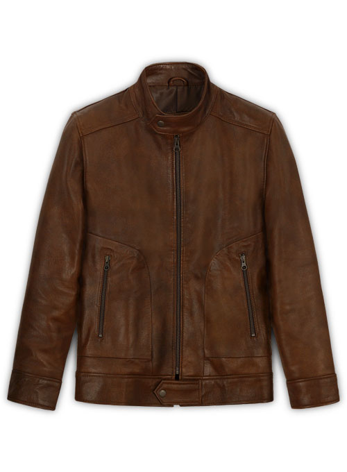 (image for) Spanish Brown Ryan Reynolds Blade Trinity Leather Jacket