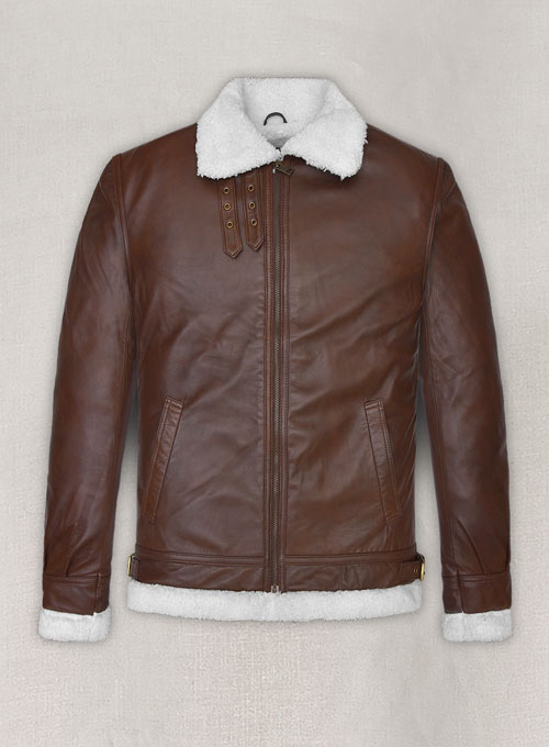 (image for) B3 Aviator Spanish Brown Leather Jacket - Click Image to Close