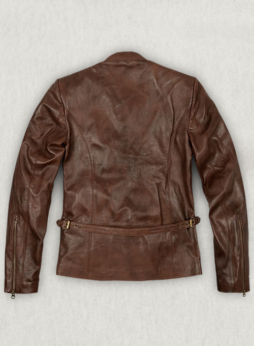 Spanish Brown Jason Mamoa Justice League Leather Jacket - M Regu - Click Image to Close