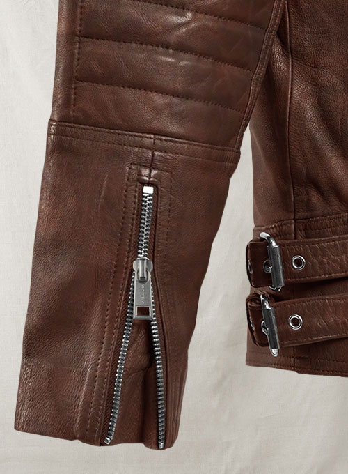 (image for) Shotgun Spanish Brown Moto Leather Jacket - Click Image to Close