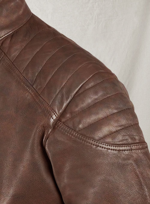 (image for) Shotgun Spanish Brown Moto Leather Jacket