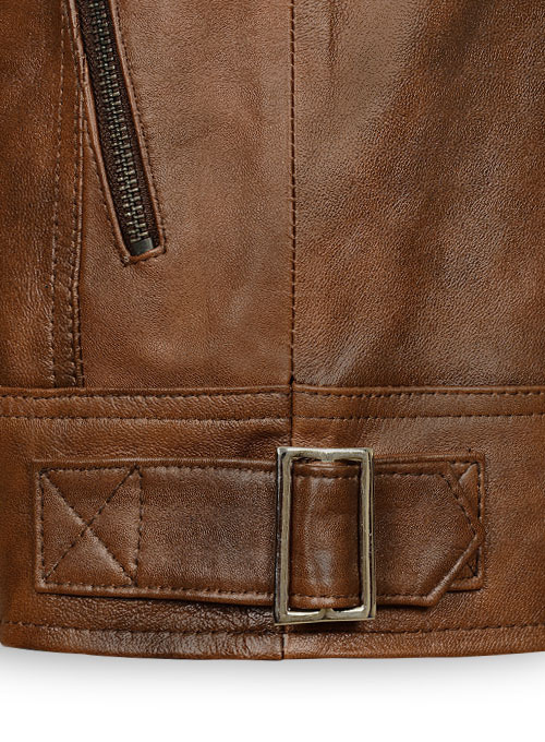 Spanish Brown Leather Jacket # 653 - Click Image to Close