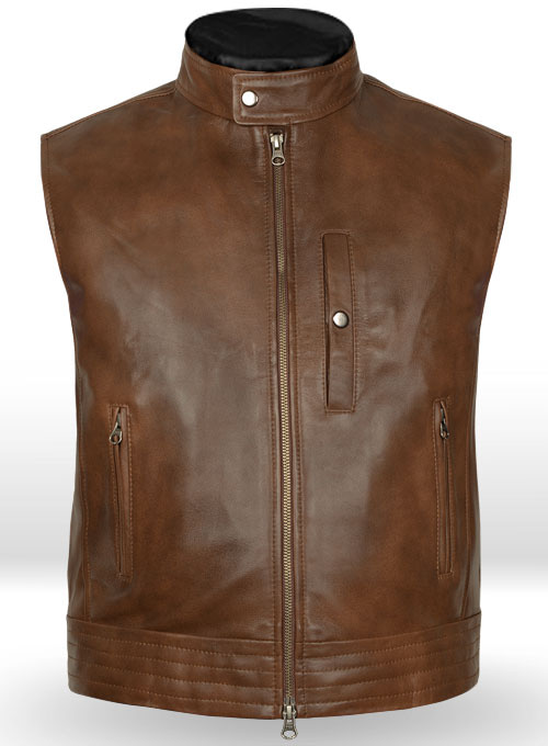 Spanish Brown Leather Vest # 325