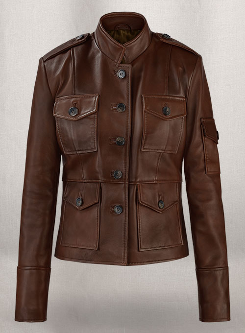 (image for) Spanish Brown Katherine Heigl Leather Jacket - Click Image to Close