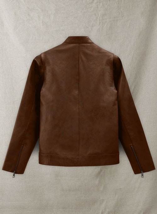 (image for) Spanish Brown Michael Fassbender Leather Jacket #2 - Click Image to Close