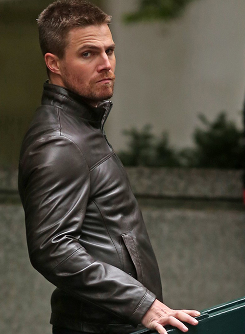 (image for) Stephen Amell Arrow Leather Jacket