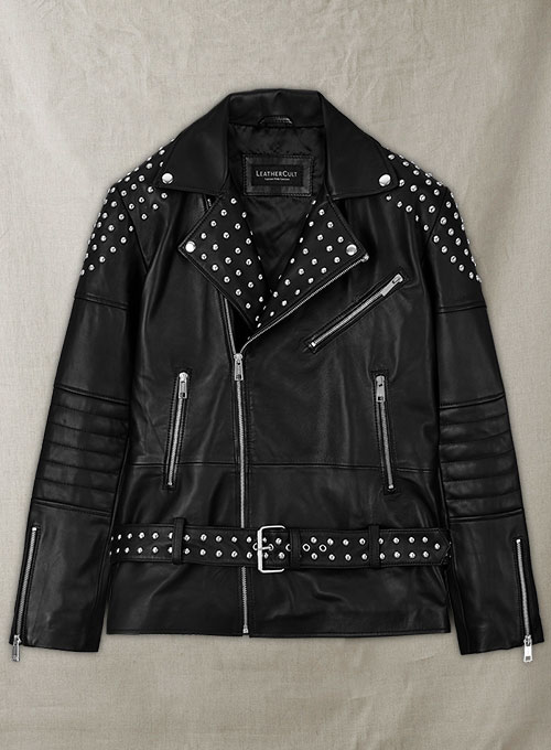 (image for) Studded Biker Leather Jacket - Click Image to Close