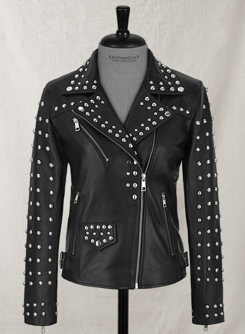 Studded Moto Leather Jacket : LeatherCult: Genuine Custom Leather ...