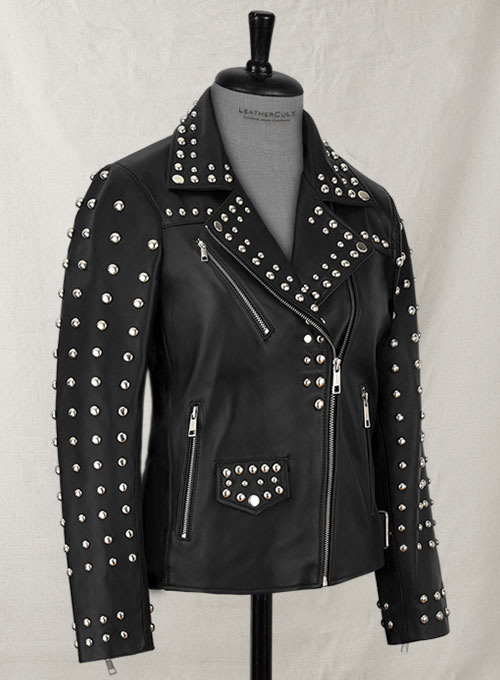(image for) Studded Moto Leather Jacket - Click Image to Close