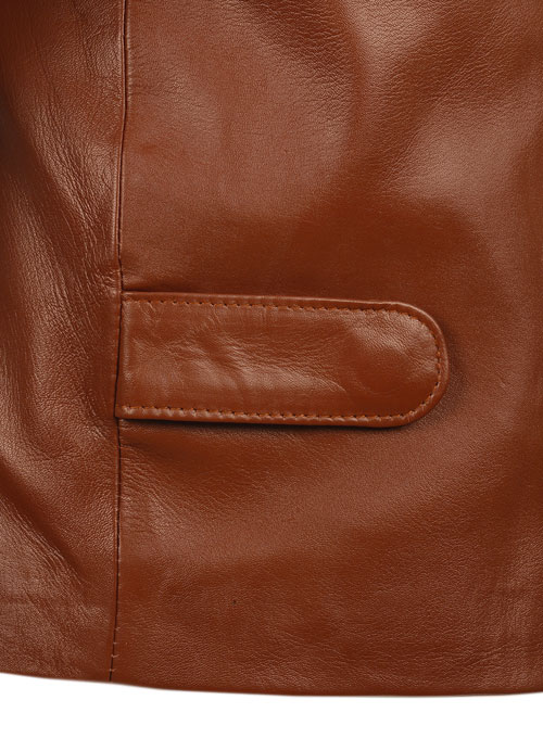 (image for) Tan Brown Minority Report Leather Jacket - Click Image to Close