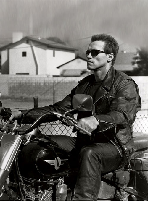 (image for) Terminator 2 Arnold Schwarzenegger Leather Jacket - Click Image to Close
