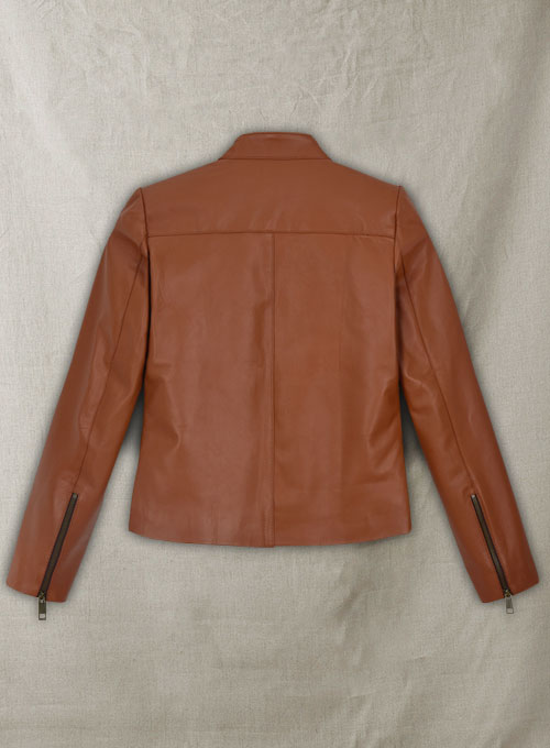 (image for) Terrain Brown Ellen Pompeo Leather Jacket #1