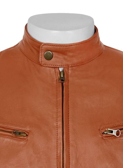 (image for) Terrain Brown Leather Jacket # 655 - Click Image to Close