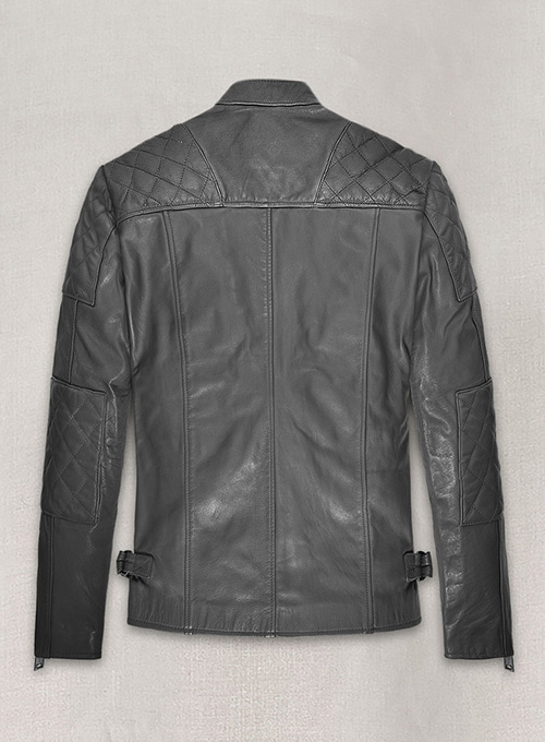(image for) Thick Goat Gray Washed & Wax Leather Jacket #613 - Click Image to Close