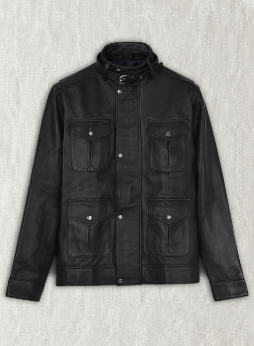 (image for) Thick Black Rafael Nadal Leather Jacket