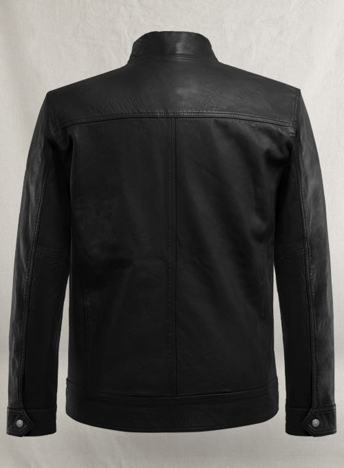 (image for) Thunder Storm Black Biker Leather Jacket - Click Image to Close