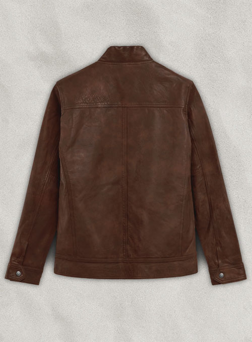 (image for) Thunder Storm Spanish Brown Biker Leather Jacket