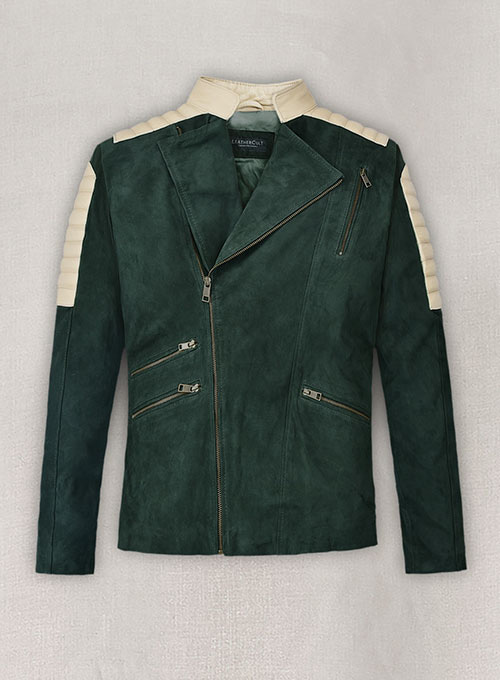 Timber Green Suede Leather Jacket # 647