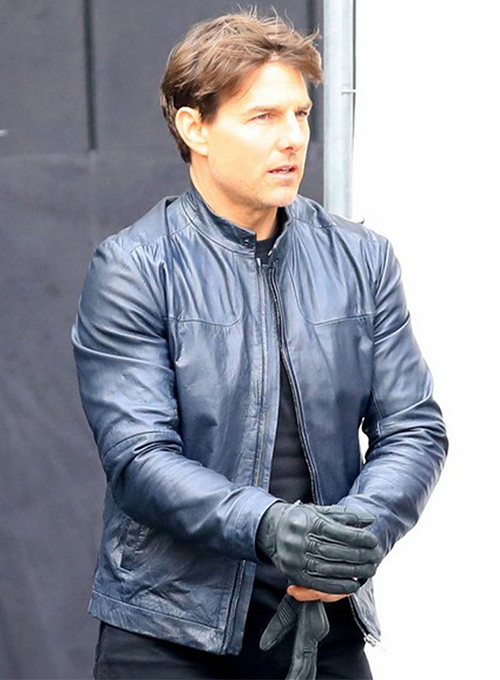 (image for) Tom Cruise Mission Impossible Fallout Leather Jacket - Click Image to Close