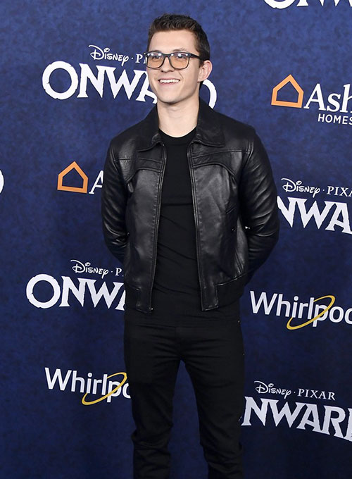 (image for) Tom Holland Leather Jacket #1 - Click Image to Close