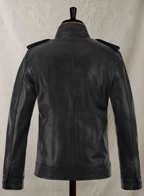 Short Trench Leather Jacket - Click Image to Close