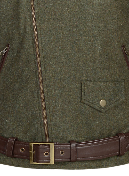 Tweed Leather Combo Jacket # 666