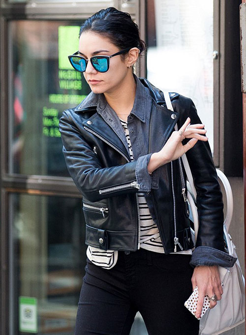 (image for) Vanessa Hudgens Leather Jacket #2 - Click Image to Close