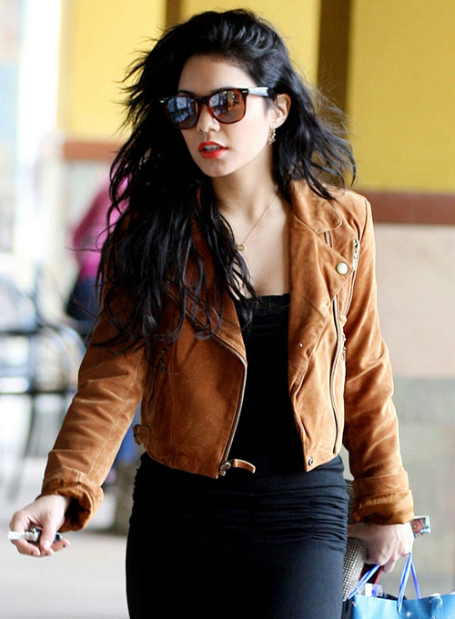 (image for) Vanessa Hudgens Leather Jacket #3 - Click Image to Close