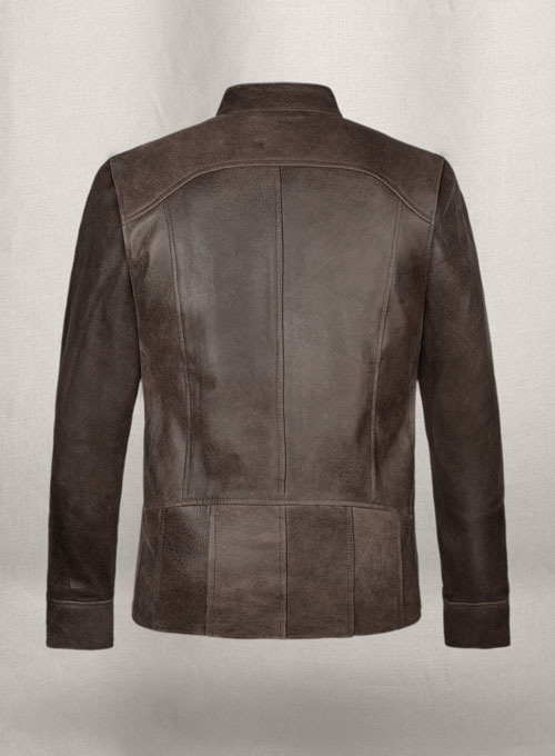 (image for) Vintage Gravel Brown Leather Cycle Jacket #3