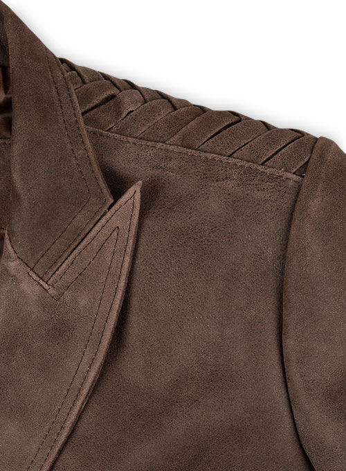 (image for) Vintage Brown Grain Eva Mendes Ghost Rider Leather Blazer