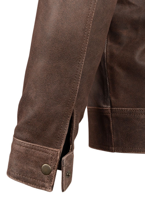 Vintage Brown Grain Leather Jacket # 104