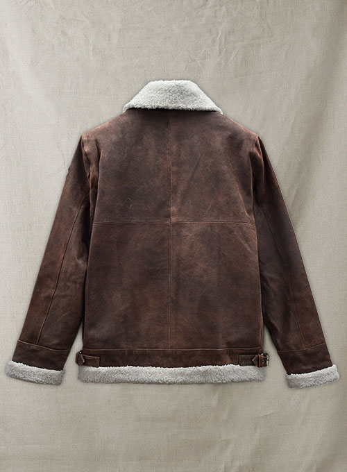 Vintage Brown Aviator Leather Jacket