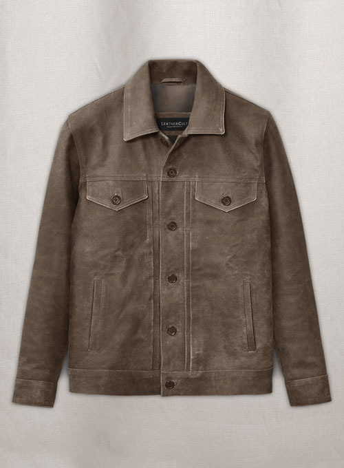 (image for) Vintage Gravel Brown Ryan Reynolds Leather Jacket #3 - Click Image to Close