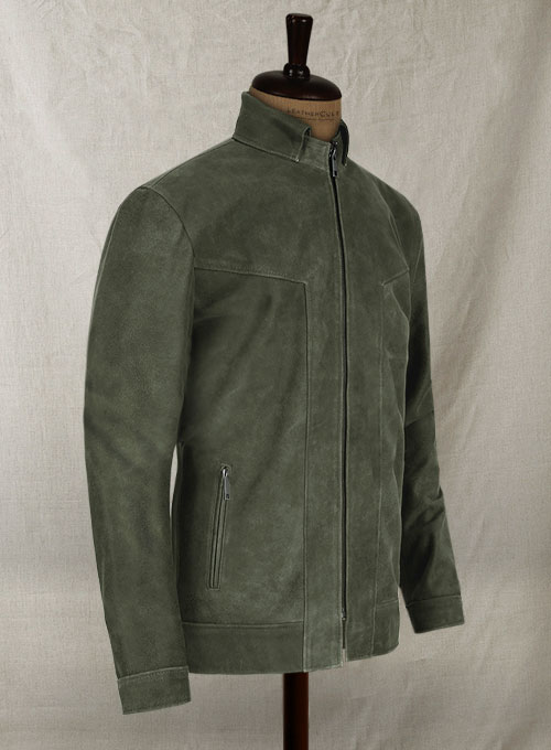 (image for) Vintage Italian Olive Taylor Lautner Leather Jacket