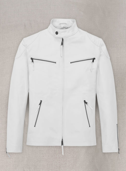 (image for) White Leather Jacket #907 - Click Image to Close