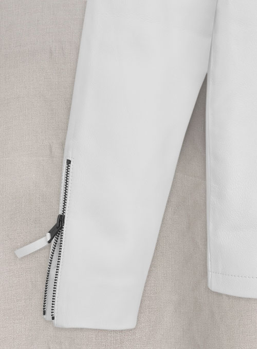 White Leather Jacket #907