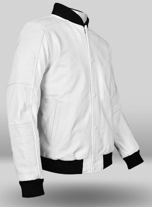White Leather Jacket # 642